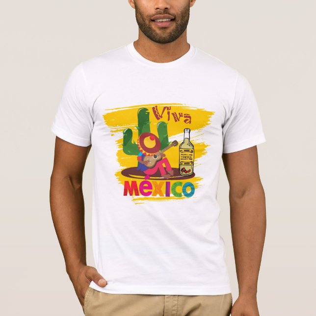T-shirt Viva Mexico avec Tequila (Devant)