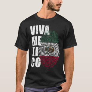 T-shirt Viva Mexico C'est dans mon ADN empreintes digitale