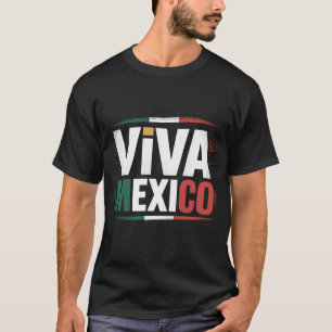 T-shirt Viva Mexico Chemise avec Distressed Mexicain Col