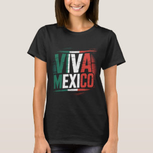 T-shirt Viva Mexico Chemise avec Distressed Mexicain Col
