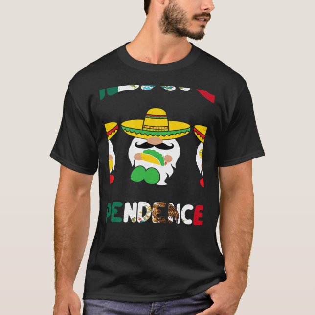 T-shirt viva mexico gnomes flag Pride Independence Day 16  (Devant)