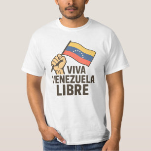 T-shirt Viva Venezuela Libre Poing Drapeau Protestation Vi