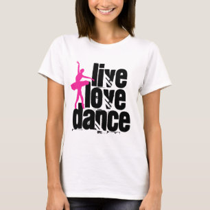 T-shirt Vivant, amour, ballerine de danse