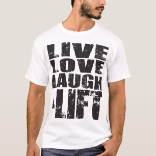 T-shirt Vivant, amour, rire et ascenseur - chemise de