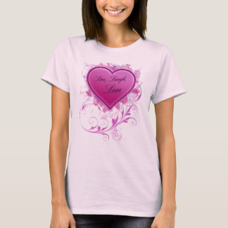 T-shirt Vivant, rire, la chemise grunge des femmes