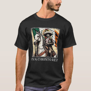 T-shirt Vive Cristo Roi Guadalupe catholiques Cristeros 