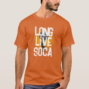 T-shirt VIVE LE SOCA en texte blanc grunge