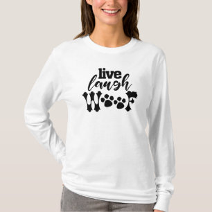 T-shirt VIVE RIS WOOF drôle papa chien maman enfant animal