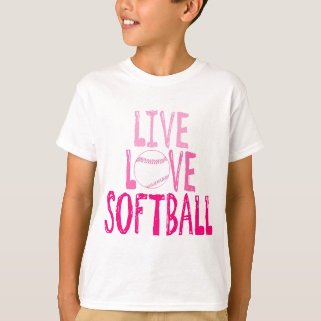 T-shirt Vivent, aiment, le base-ball (Devant)