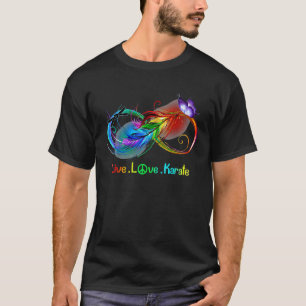 T-shirt Vivez Amour Karaté Hippie Costume d'Arts Martiaux