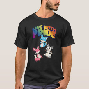 T-shirt Vivez Avec Lgbtq Pride Transgenre Pride Foxes