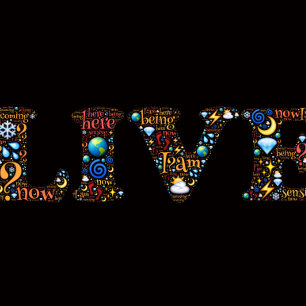 T-shirt Vivez Dans L'Art Word Inspirationnel Actuel