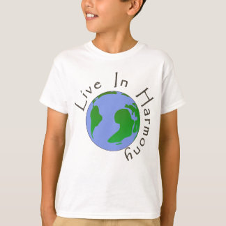 T-shirt Vivez dans l'harmonie - la chemise de l'enfant de