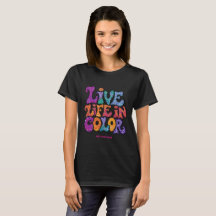 Vivez la vie en couleur Rétro personnalisé Psyched