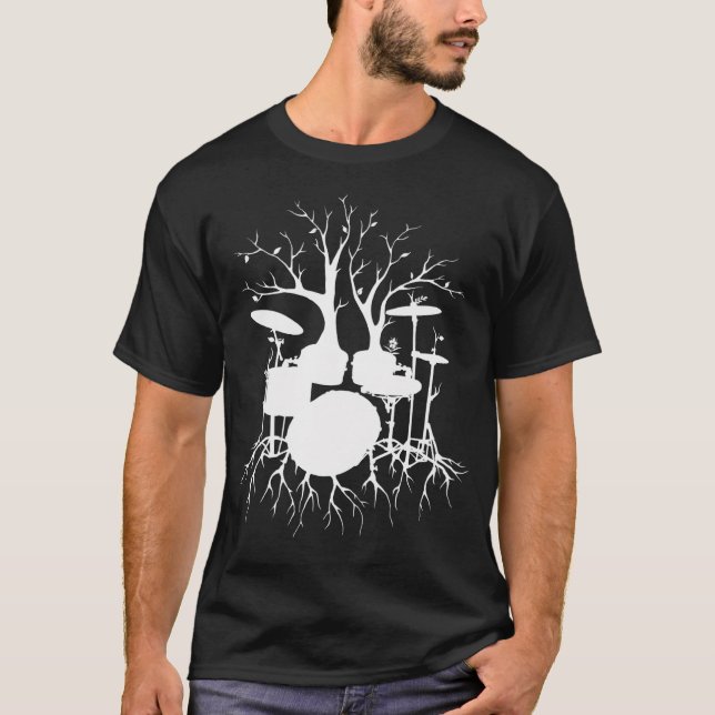 T-shirt Vivez Le Beat Au Tempo De Création Drum Art (Devant)