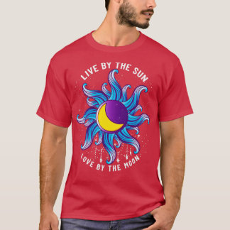 T-shirt Vivez Par Le Soleil L'Amour Par L'Astrologie Lune