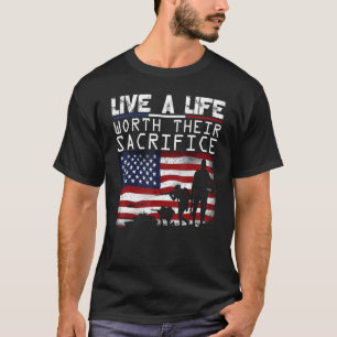 T-shirt Vivez une vie digne de leur sacrifice Jour des vét