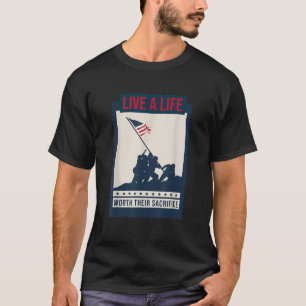 T-shirt Vivez Une Vie Qui Vaut La Peine De Leur Sacrifice