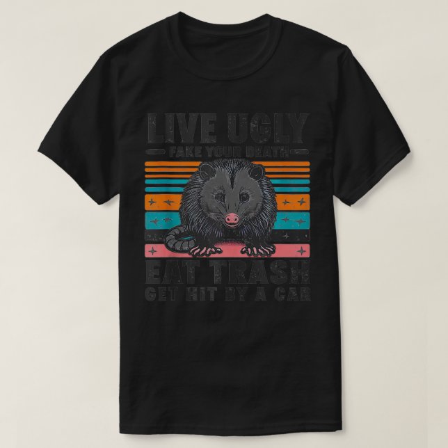 T-shirt Vivez Vilain Fake Votre Mort Mangez Les Déchets Fr (Design devant)