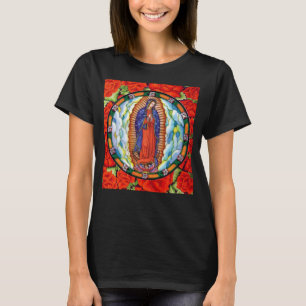 T-shirt Vivid Notre-Dame de Guadalupe Jolie femme noire