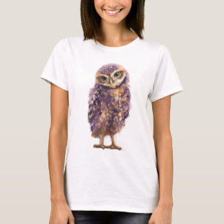 T-shirt Vivid Purple Feathery Owl Women