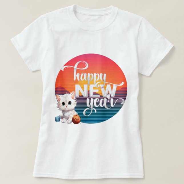 T-shirt "Vivid Vogue : Joyeuses Bliss de mode du Nouvel An (Design devant)