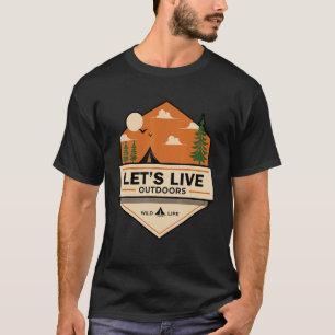 T-shirt Vivons l'aventure en plein air Voyageur de Wanderl