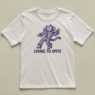 T-shirt Vivre À Spite Drôle Chat Illustré