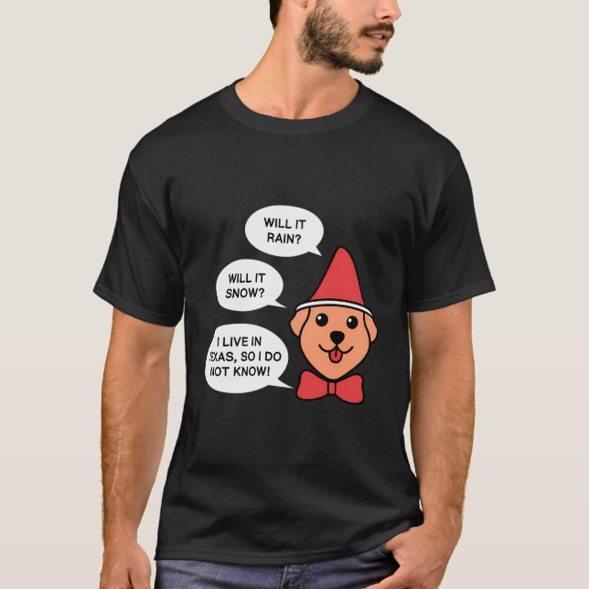 T-shirt Vivre Au Texas Conception Météo Pour Les Texans Fi (Devant)