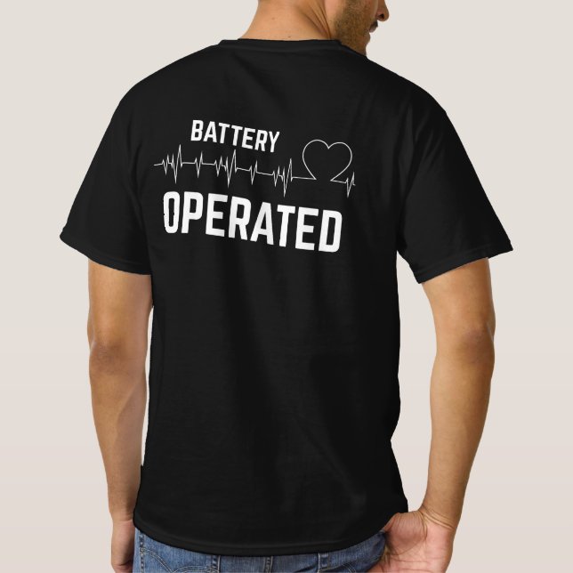 T-shirt Vivre avec un Cardioverter indéniable Defibrilla (Dos)