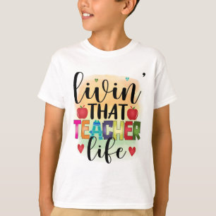 T-shirt Vivre Cette Vie D'Enseignant - Cadeau Pour Enseign