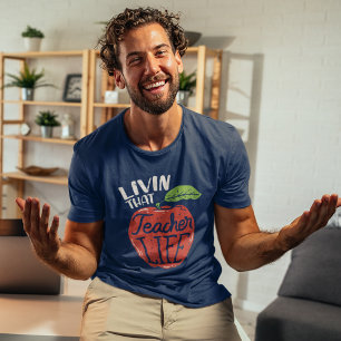 T-shirt Vivre cette vie d'enseignant Retour à l'école