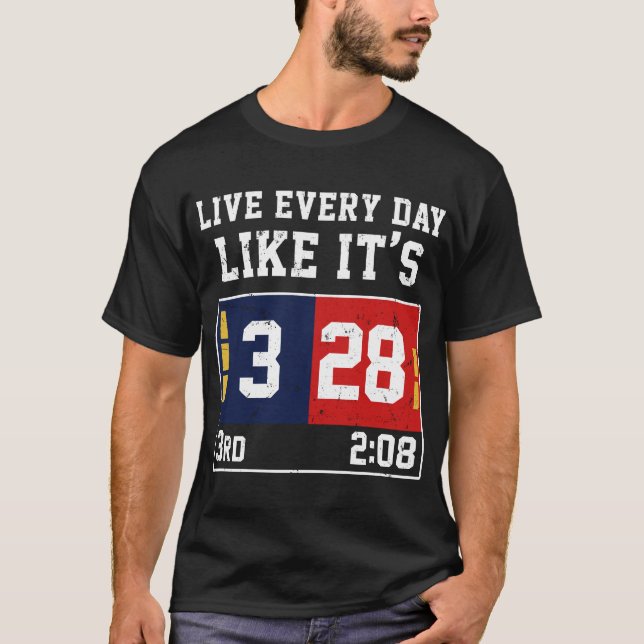 T-shirt Vivre chaque jour Comme c'est 28-3 Football (Devant)