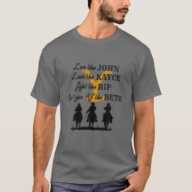 T-shirt Vivre Comme John Love Comme Kayce Combattre Comme  (Devant)