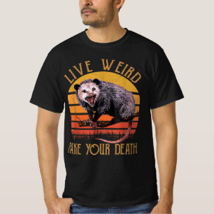T-shirt Vivre Fake Votre Mort Opossum Chats moches Retro