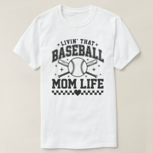 T-shirt « Vivre la vie de maman de baseball »