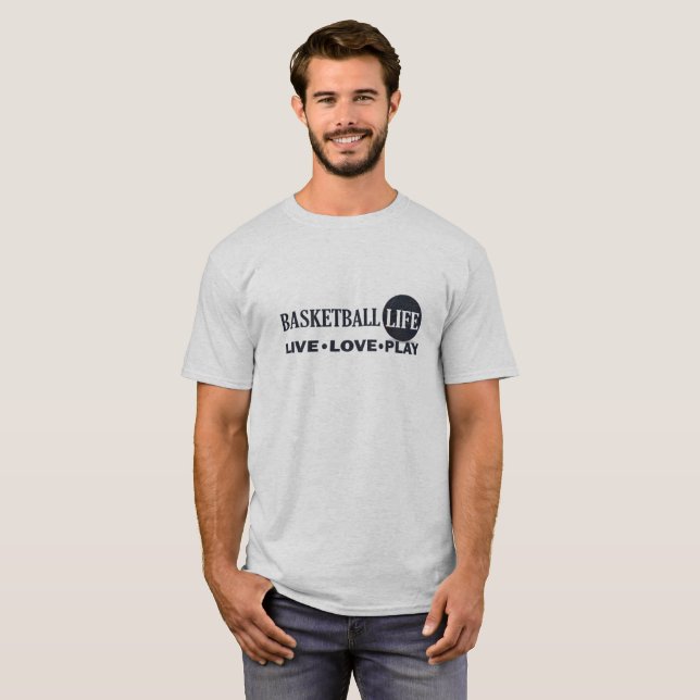 T-shirt Vivre l'amour jouer de basket vie (Devant entier)