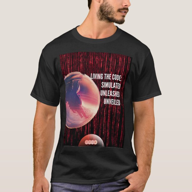 T-SHIRT VIVRE LE CODE SIMULÉ SANS LIVRE NON VÉRIFIÉ (Devant)