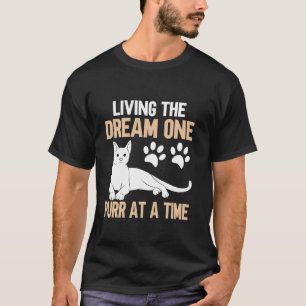 T-shirt Vivre le rêve un ronronnement à la fois, Grand-pèr