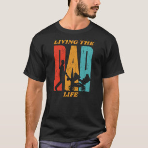 T-shirt Vivre Papa Vie Père Poussant Poussée Poussée