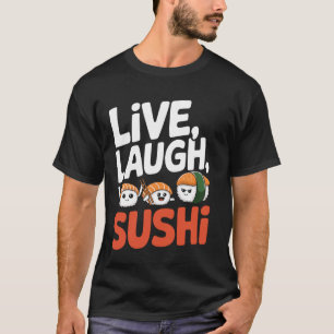 T-shirt Vivre Rire Sushi Pun Otaku Manger Sushi