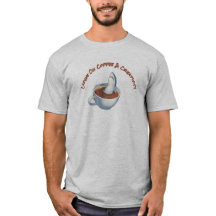 T-shirt Vivre sur la caféine et la créativité