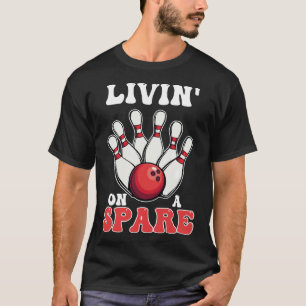 T-shirt Vivre sur une chemise d'équipe de ligue de bowling