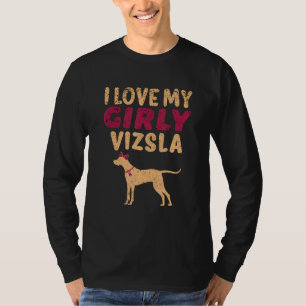 T-shirt Vizsla Canine Animaux de compagnie Fille Chien Fil