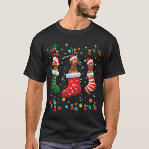 T-shirt Vizsla Chaussettes de Noël Funny Xmas Vizsla Amour