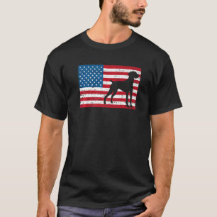 T-shirt Vizsla Chien Hommes Enfants Drapeau Américain Vizs