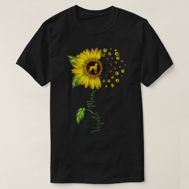 T-shirt Vizsla Maman Sunflower Vizsla Lover Toxits Dog Mam (Design devant)