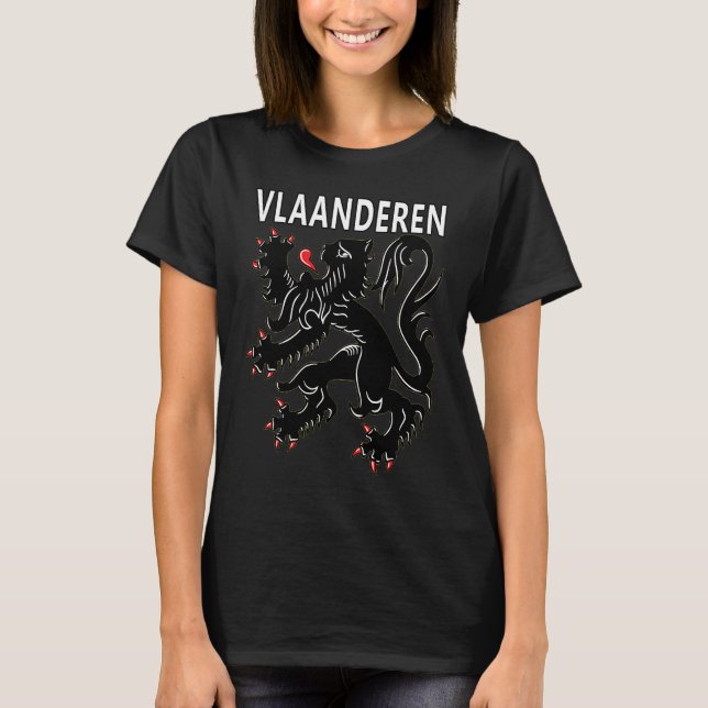 T-shirt Vlaanderen Lion Flamands Peuples Flandre (Devant)