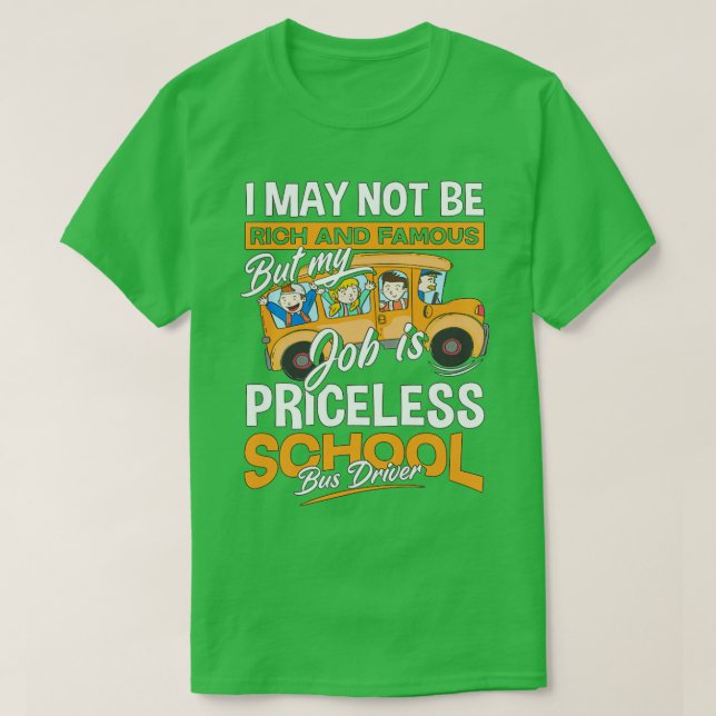 T-shirt Vocation de conducteur de bus scolaire Idée cadeau (Design devant)