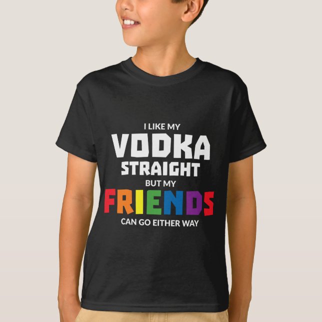 T-shirt Vodka LGBTQ gay pride (Devant)